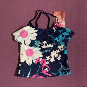 Kanu Surf Girls' Charlotte Flounce Tankini Beach Swimsuit  Size: 7